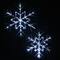 6-Point Star Ice Crystal Snowflake Pair with LED Lights